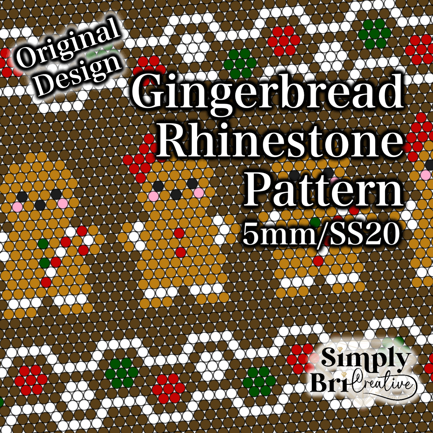 Gingerbread Rhinestone Pattern (5mm/SS20)