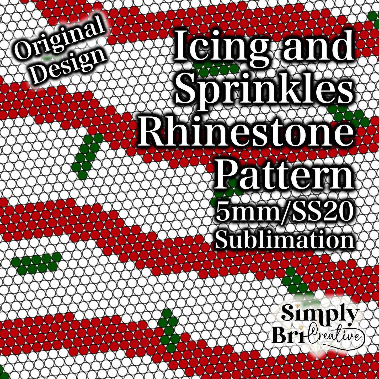 Icing and Sprinkles Sublimation Rhinestone Pattern (5MM/SS20)