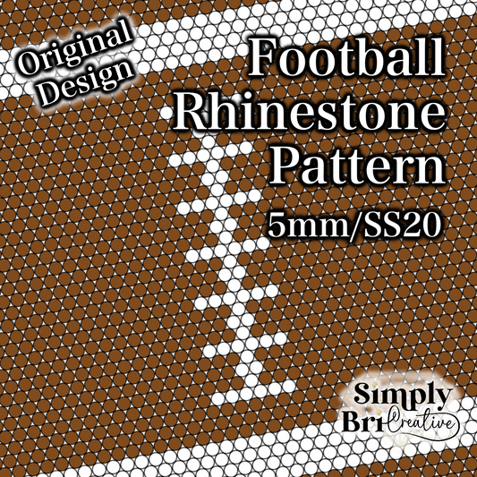 Football Rhinestone Pattern (5mm/SS20)