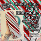Candy Cane V-Split Sublimation Rhinestone Pattern (4mm/SS16)