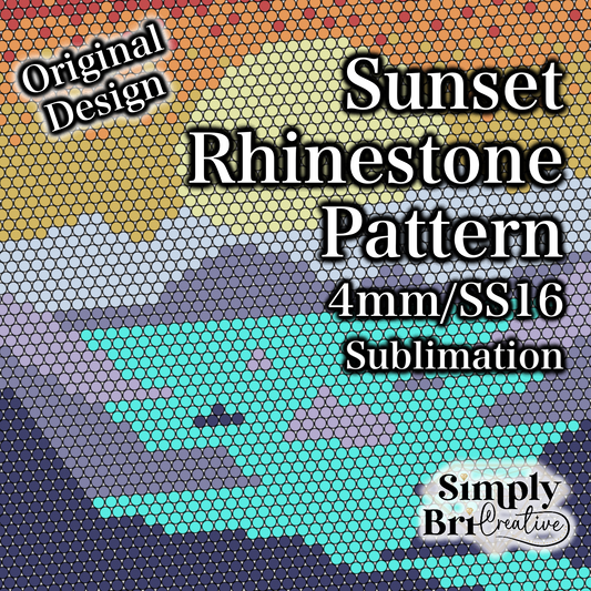 Sunset Sublimation Rhinestone Pattern (4mm/SS16)