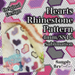 Hearts Sublimation Rhinestone Pattern (4mm/SS16)