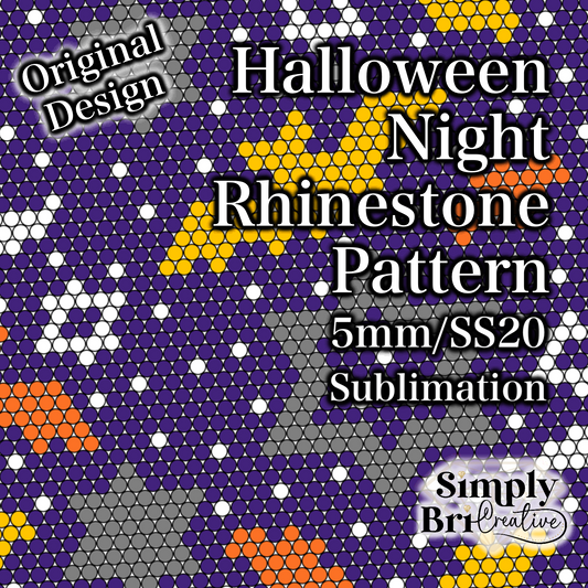 Halloween Night Sublimation Rhinestone Pattern (5MM/SS20)