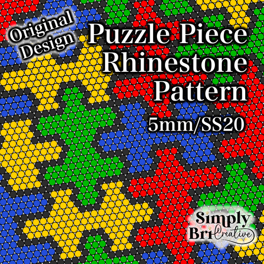 Puzzle Piece Rhinestone Pattern (5mm/SS20)