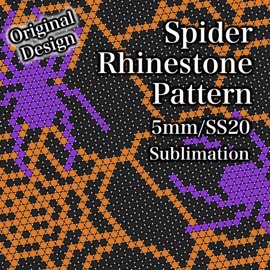 Spider Sublimation Rhinestone Pattern (5MM/SS20)