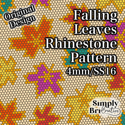 Falling Leaves Rhinestone Pattern (4mm/SS16)