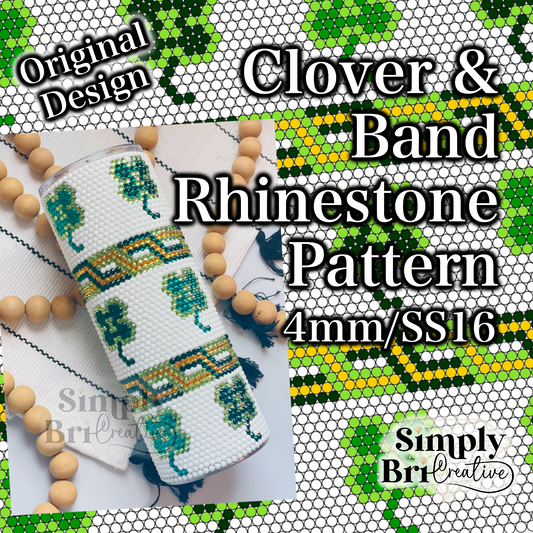 Clover & Band Rhinestone Pattern (4mm/SS16)