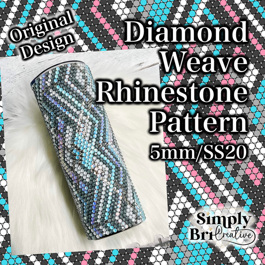 Diamond Weave Rhinestone Pattern (5mm/SS20)