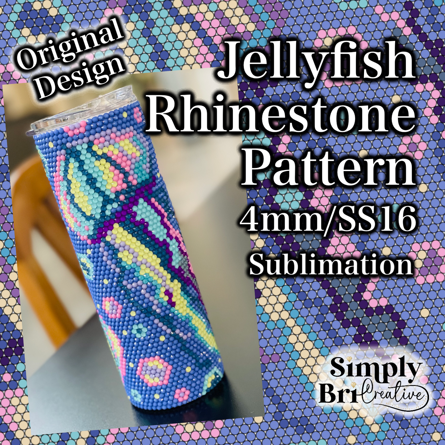 Jellyfish Sublimation Rhinestone Pattern (4mm/SS16)