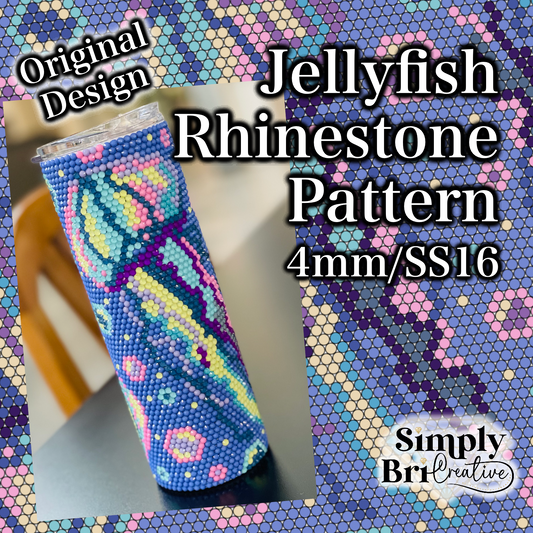 Jellyfish Rhinestone Pattern (4mm/SS16)