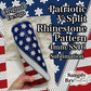 Patriotic V-Split Sublimation Rhinestone Pattern (4mm/SS16)