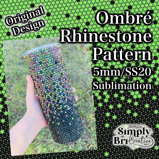 Ombre Sublimation Rhinestone Pattern (5MM/SS20)