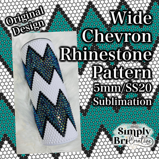 Wide Chevron Sublimation Rhinestone Pattern (5MM/SS20)