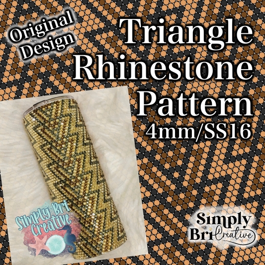 Triangles Rhinestone Pattern (4mm/SS16)