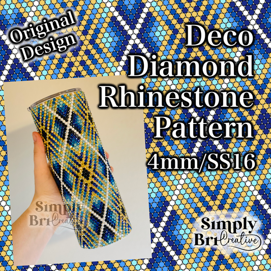 Deco Diamonds Rhinestone Pattern (4mm/SS16)