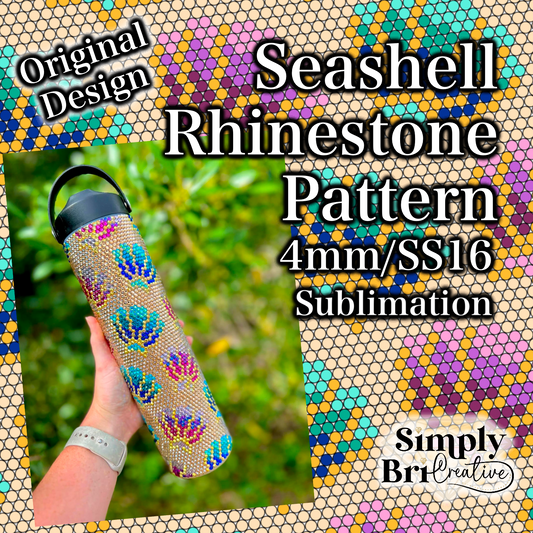 Seashell Sublimation Rhinestone Pattern (4mm/SS16)