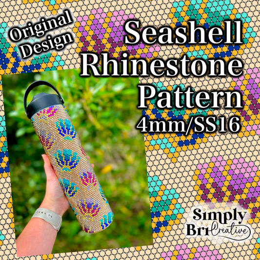 Seashell Rhinestone Pattern (4mm/SS16)