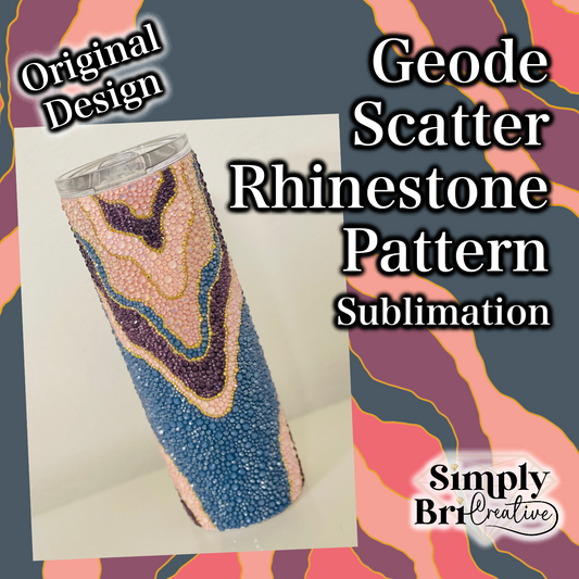 Geode Rhinestone Scatter Pattern