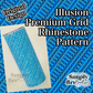 Illusion Premium Grid Rhinestone Pattern