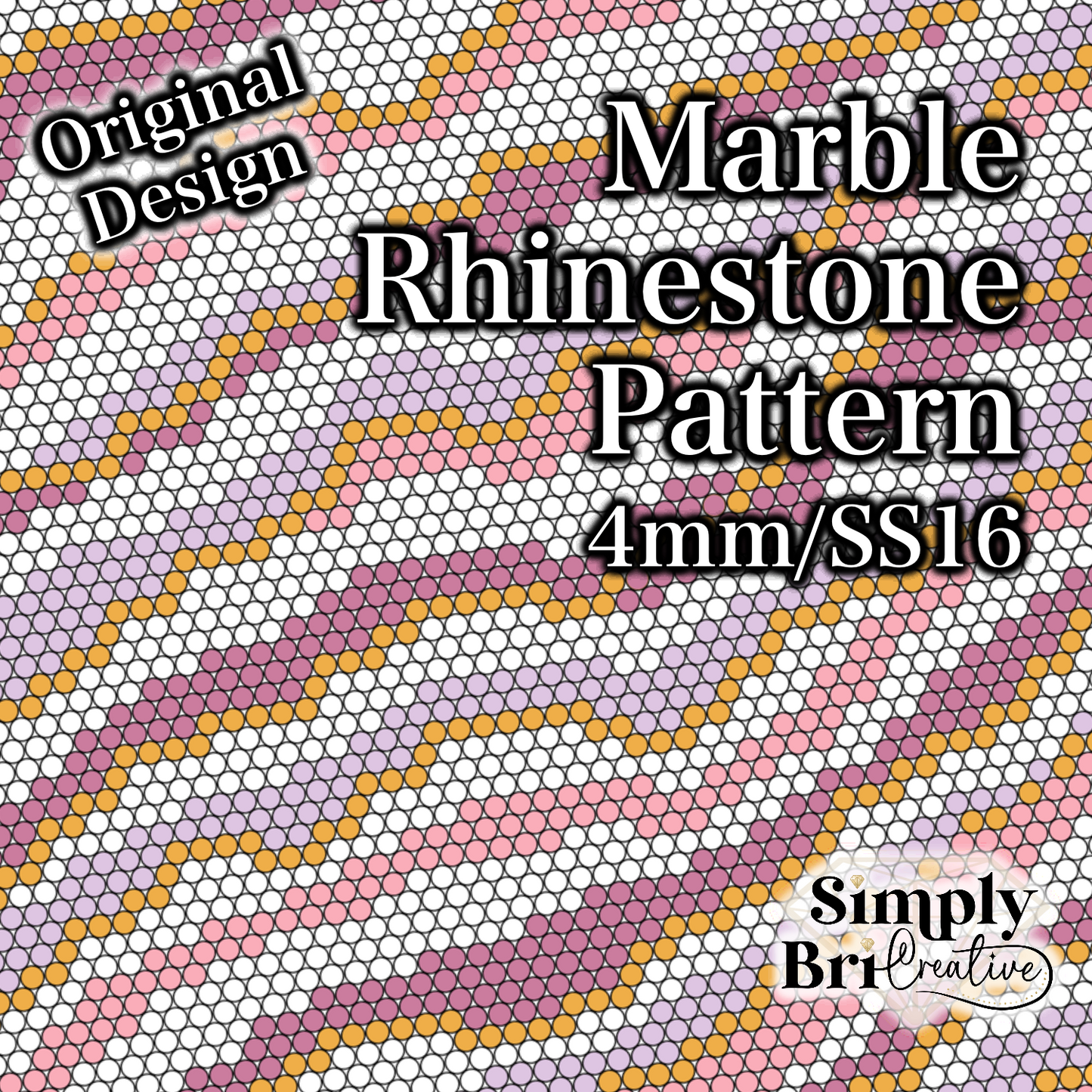 Marble Rhinestone Pattern (4mm/SS16)