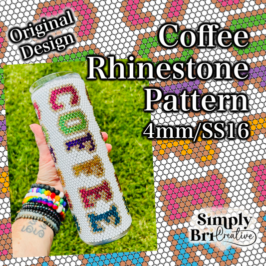 Coffee Rhinestone Pattern (4mm/SS16)