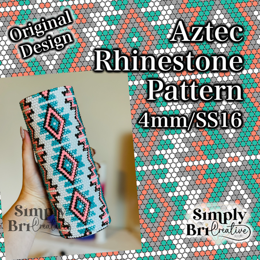 Aztec Rhinestone Pattern (4mm/SS16)