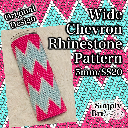 Wide Chevron Rhinestone Pattern (5mm/SS20)