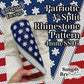 Patriotic V-Split Rhinestone Pattern (4mm/SS16)